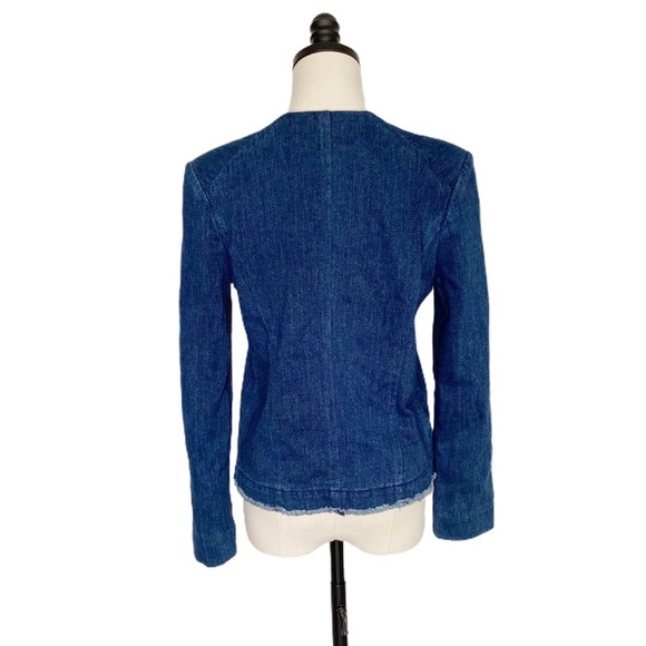 AG Delia Fringe Denim Moto Jacket | SMALL - Picture 7 of 11